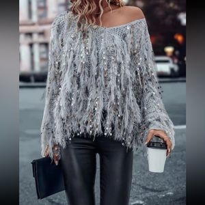SHEIN Fluffy Knit Sweater